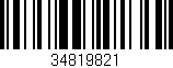 Código de barras (EAN, GTIN, SKU, ISBN): '34819821'