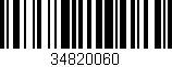 Código de barras (EAN, GTIN, SKU, ISBN): '34820060'