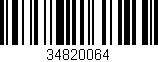 Código de barras (EAN, GTIN, SKU, ISBN): '34820064'