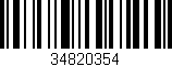 Código de barras (EAN, GTIN, SKU, ISBN): '34820354'