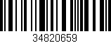 Código de barras (EAN, GTIN, SKU, ISBN): '34820659'