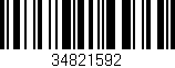 Código de barras (EAN, GTIN, SKU, ISBN): '34821592'