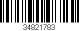 Código de barras (EAN, GTIN, SKU, ISBN): '34821783'