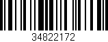 Código de barras (EAN, GTIN, SKU, ISBN): '34822172'