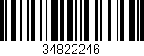 Código de barras (EAN, GTIN, SKU, ISBN): '34822246'