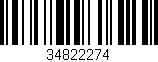 Código de barras (EAN, GTIN, SKU, ISBN): '34822274'