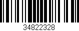 Código de barras (EAN, GTIN, SKU, ISBN): '34822328'