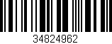 Código de barras (EAN, GTIN, SKU, ISBN): '34824962'