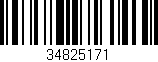 Código de barras (EAN, GTIN, SKU, ISBN): '34825171'