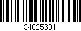 Código de barras (EAN, GTIN, SKU, ISBN): '34825601'
