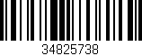 Código de barras (EAN, GTIN, SKU, ISBN): '34825738'