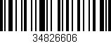 Código de barras (EAN, GTIN, SKU, ISBN): '34826606'