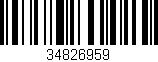 Código de barras (EAN, GTIN, SKU, ISBN): '34826959'