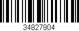 Código de barras (EAN, GTIN, SKU, ISBN): '34827904'