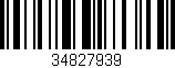 Código de barras (EAN, GTIN, SKU, ISBN): '34827939'