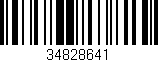 Código de barras (EAN, GTIN, SKU, ISBN): '34828641'