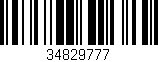 Código de barras (EAN, GTIN, SKU, ISBN): '34829777'
