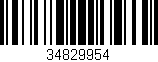 Código de barras (EAN, GTIN, SKU, ISBN): '34829954'
