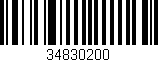 Código de barras (EAN, GTIN, SKU, ISBN): '34830200'