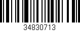 Código de barras (EAN, GTIN, SKU, ISBN): '34830713'