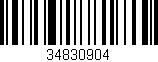 Código de barras (EAN, GTIN, SKU, ISBN): '34830904'