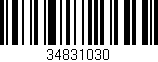 Código de barras (EAN, GTIN, SKU, ISBN): '34831030'