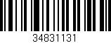 Código de barras (EAN, GTIN, SKU, ISBN): '34831131'