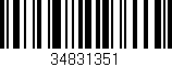 Código de barras (EAN, GTIN, SKU, ISBN): '34831351'
