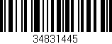 Código de barras (EAN, GTIN, SKU, ISBN): '34831445'