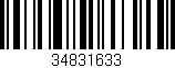 Código de barras (EAN, GTIN, SKU, ISBN): '34831633'