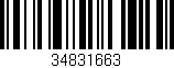 Código de barras (EAN, GTIN, SKU, ISBN): '34831663'