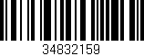 Código de barras (EAN, GTIN, SKU, ISBN): '34832159'