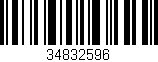 Código de barras (EAN, GTIN, SKU, ISBN): '34832596'