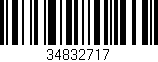 Código de barras (EAN, GTIN, SKU, ISBN): '34832717'