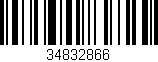 Código de barras (EAN, GTIN, SKU, ISBN): '34832866'