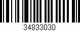 Código de barras (EAN, GTIN, SKU, ISBN): '34833030'
