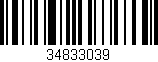 Código de barras (EAN, GTIN, SKU, ISBN): '34833039'