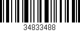 Código de barras (EAN, GTIN, SKU, ISBN): '34833488'