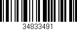 Código de barras (EAN, GTIN, SKU, ISBN): '34833491'