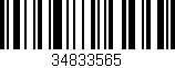 Código de barras (EAN, GTIN, SKU, ISBN): '34833565'