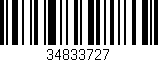 Código de barras (EAN, GTIN, SKU, ISBN): '34833727'