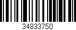Código de barras (EAN, GTIN, SKU, ISBN): '34833750'