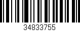 Código de barras (EAN, GTIN, SKU, ISBN): '34833755'