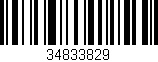 Código de barras (EAN, GTIN, SKU, ISBN): '34833829'