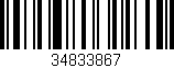 Código de barras (EAN, GTIN, SKU, ISBN): '34833867'