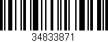 Código de barras (EAN, GTIN, SKU, ISBN): '34833871'