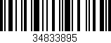 Código de barras (EAN, GTIN, SKU, ISBN): '34833895'
