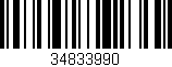 Código de barras (EAN, GTIN, SKU, ISBN): '34833990'