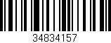 Código de barras (EAN, GTIN, SKU, ISBN): '34834157'