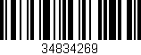 Código de barras (EAN, GTIN, SKU, ISBN): '34834269'